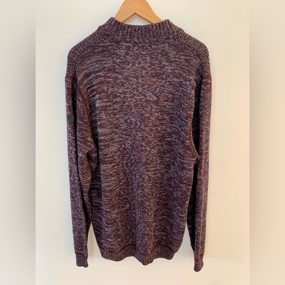NWT Point Zero Black Label Men’s 1/4 Zip with buttons Knit Sweater, Size XL. - Picture 5 of 5